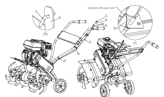 Assembly of the clutch cable