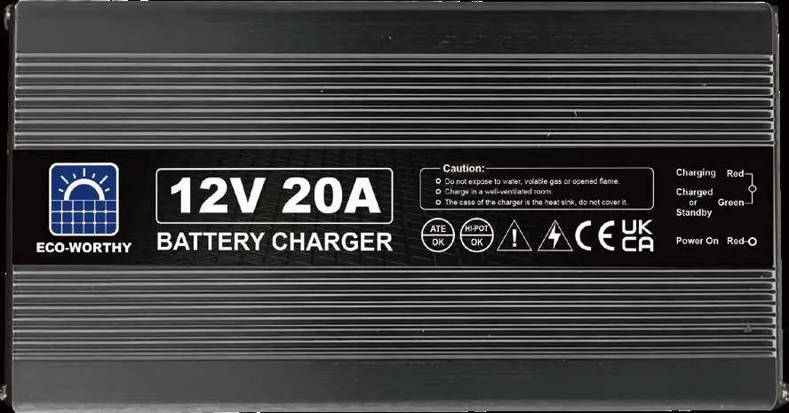 ECO-WORTHY 12V 20A Battery Charger