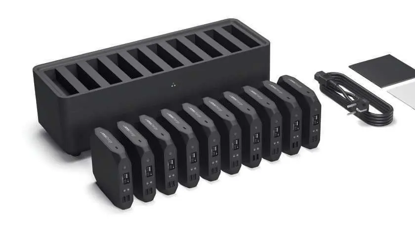 Base station and portable chargers
