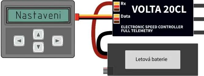 Connection diagram for the VOLTA 20CL ESC