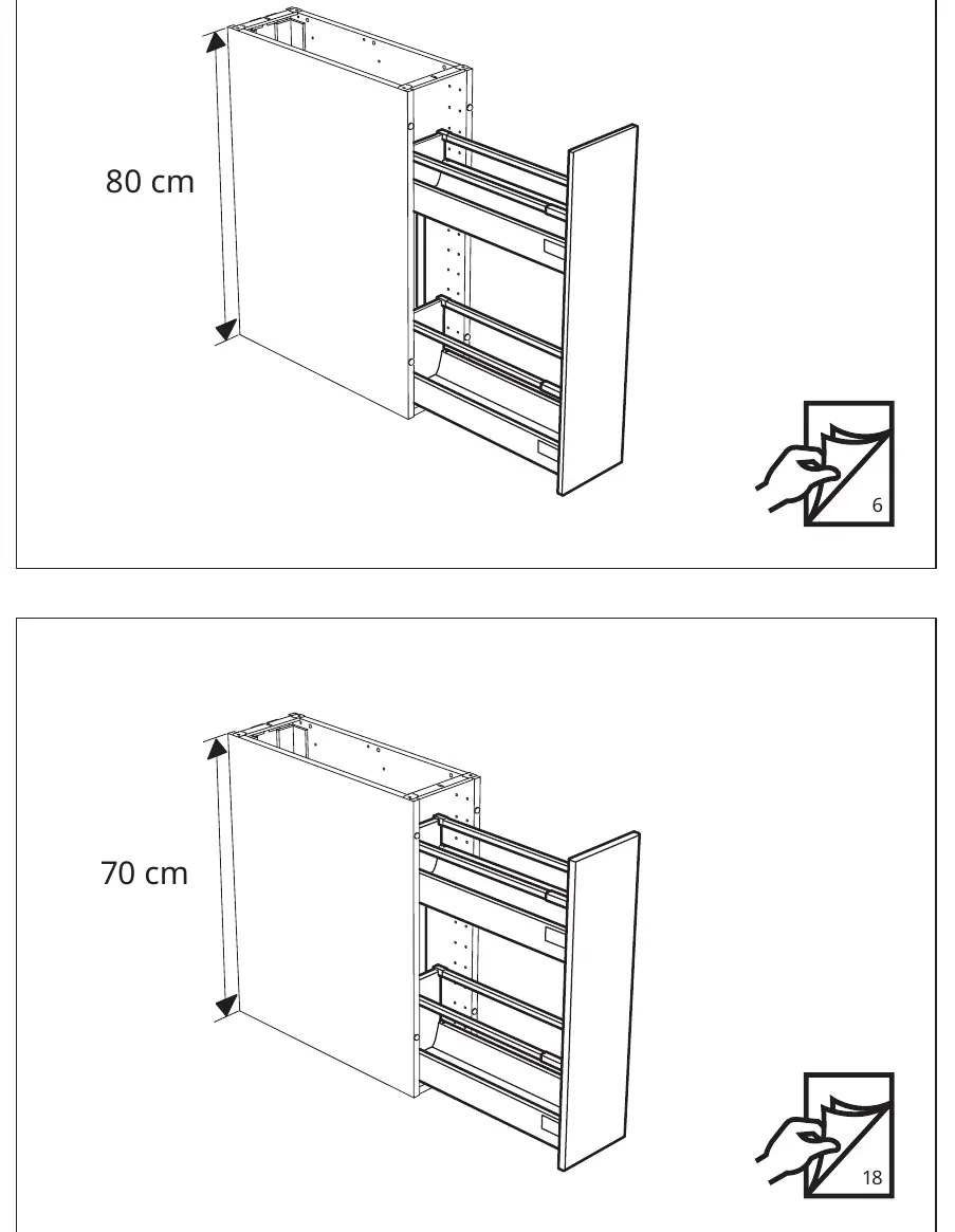 Cabinet height configurations