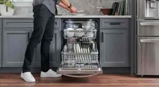 LG dishwasher interior