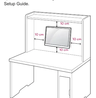 Wall mounting clearance