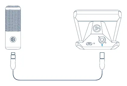 Connecting the XLR microphone