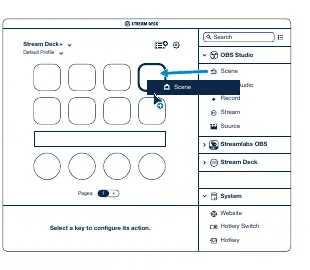 Setting up actions in the Stream Deck app