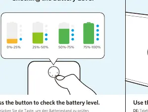 Checking the battery level
