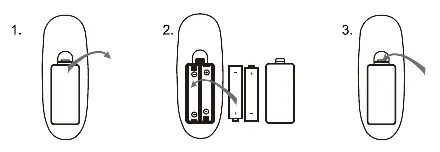 Battery installation for remote control