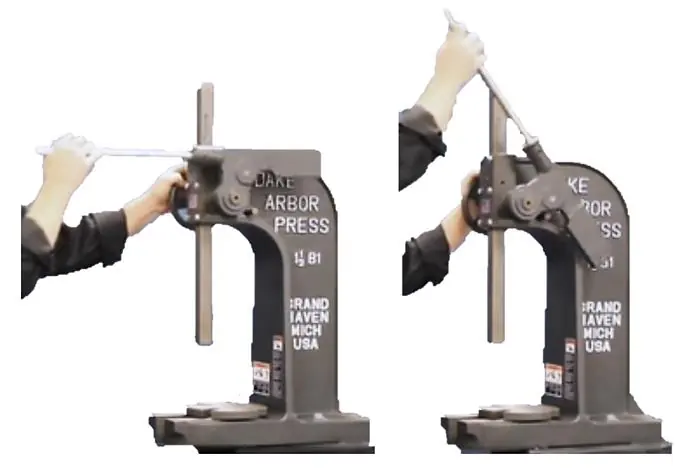 Safe handle positioning