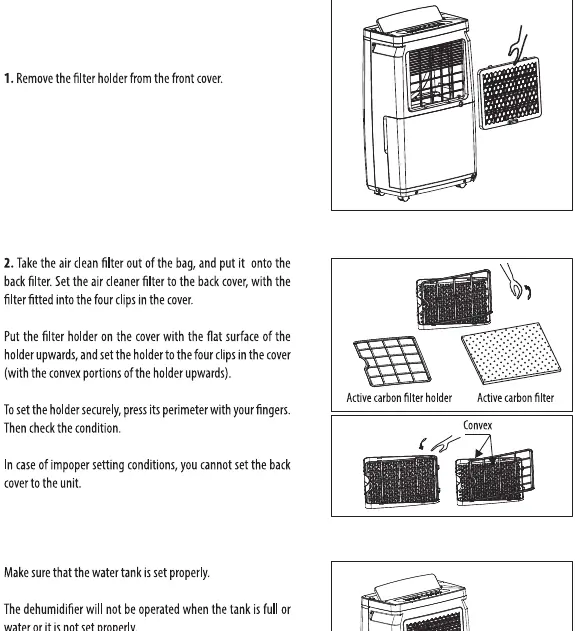 Filter installation steps