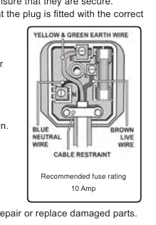 Electrical wiring diagram for the plug.