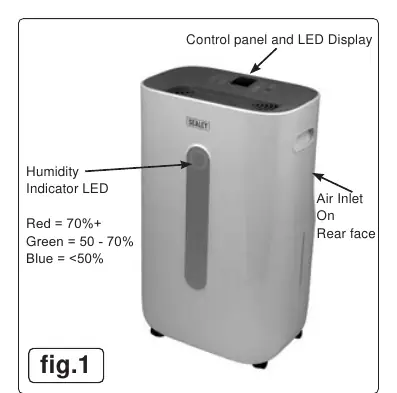 Sealey SDH20.V5 unit overview.