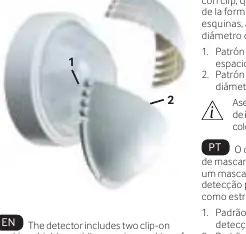 Masking shields for detection adjustment