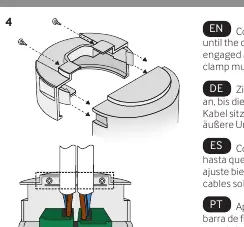 Cable clamping procedure