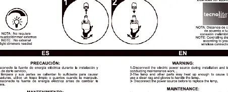 Installation steps for the LED light fixture