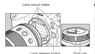 Attaching the lens to the camera