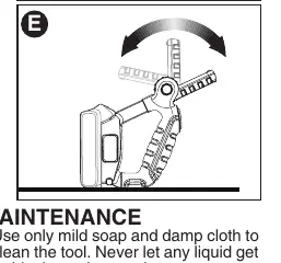 Figure E: Positioning the flashlight
