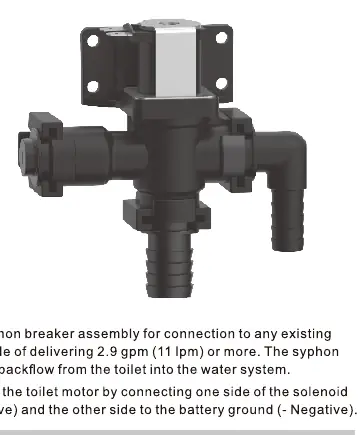 SEAFLO Solenoid Valve and Siphon Breaker unit