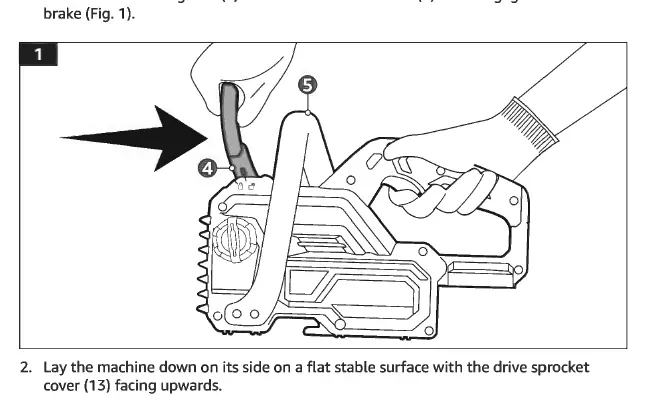 Disengaging the chain brake