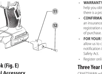 Installing the belt hook and VersaTrack hook