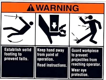 Safety warning label