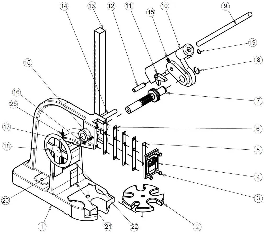 Exploded parts view