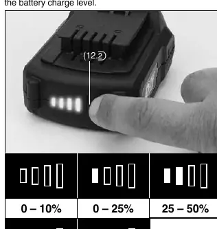 Battery charge status (Fig 10)