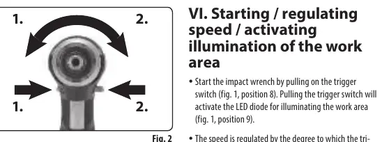 Rotation direction setting