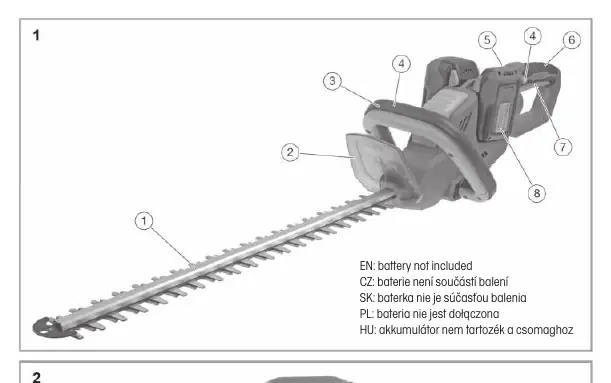 Components of the hedge trimmer