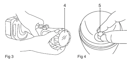 Fig 3 & 4: Bulb replacement procedure.