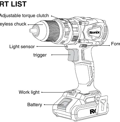 Part list diagram