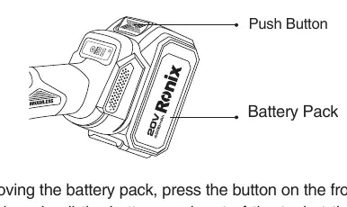 Installing or removing the battery pack
