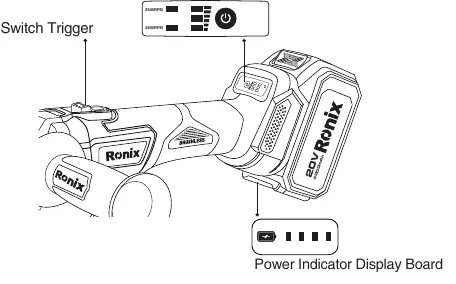 Power indicator and switch trigger