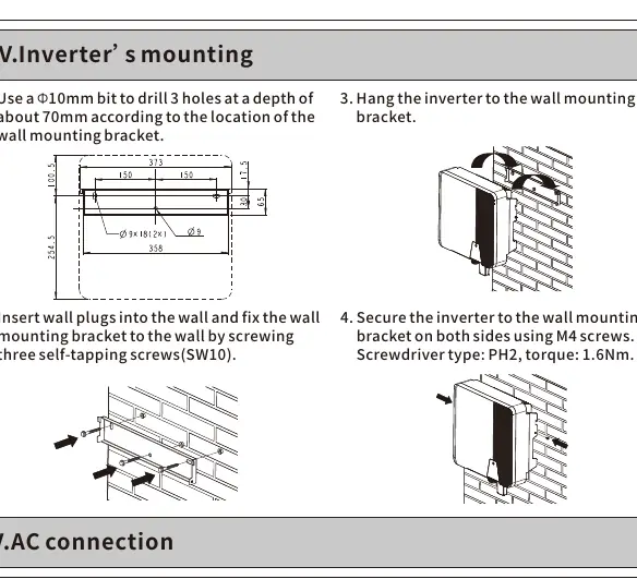 Inverter mounting steps