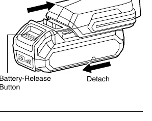 Attaching and detaching the battery pack