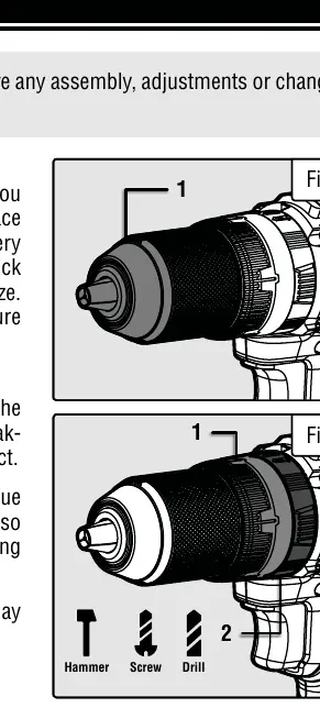 Chuck and torque ring settings