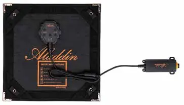 Control unit and mounting points on the back of the panel.