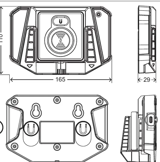 Brennenstuhl WCP 20W dimensions and layout.