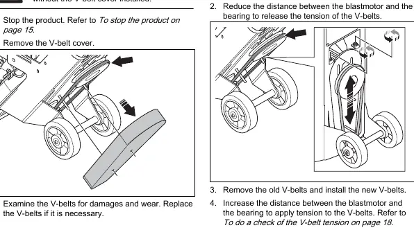 V-belt tension check