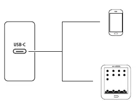 Connection diagram for the USB-C charger
