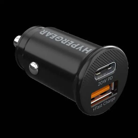 Hypergear Mini Dual Car Charger port layout