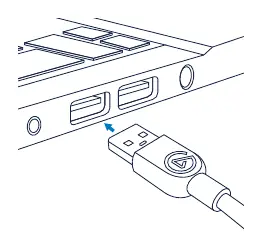 Connecting USB-C cable
