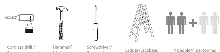 Tools required for assembly