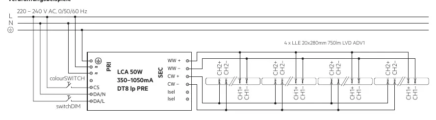 Wiring diagram for LLE modules