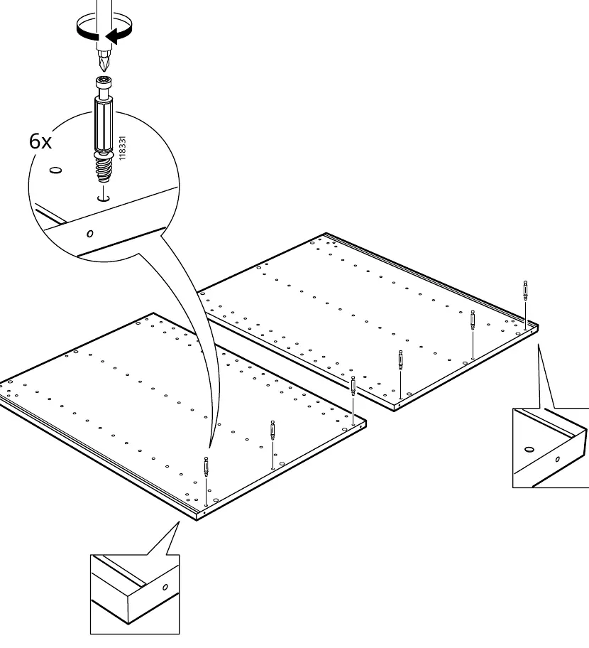 Step 1: Initial assembly of the frame.