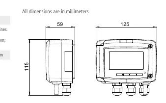 Wall mounting diagram.