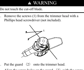 Attaching the guard