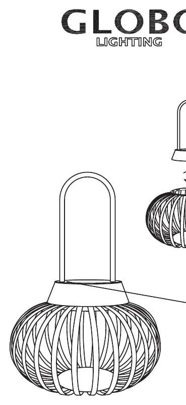 Globo Lighting LED Table Lamp diagram