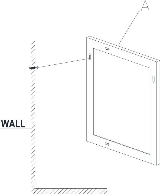 Assembly steps for hanging the mirror