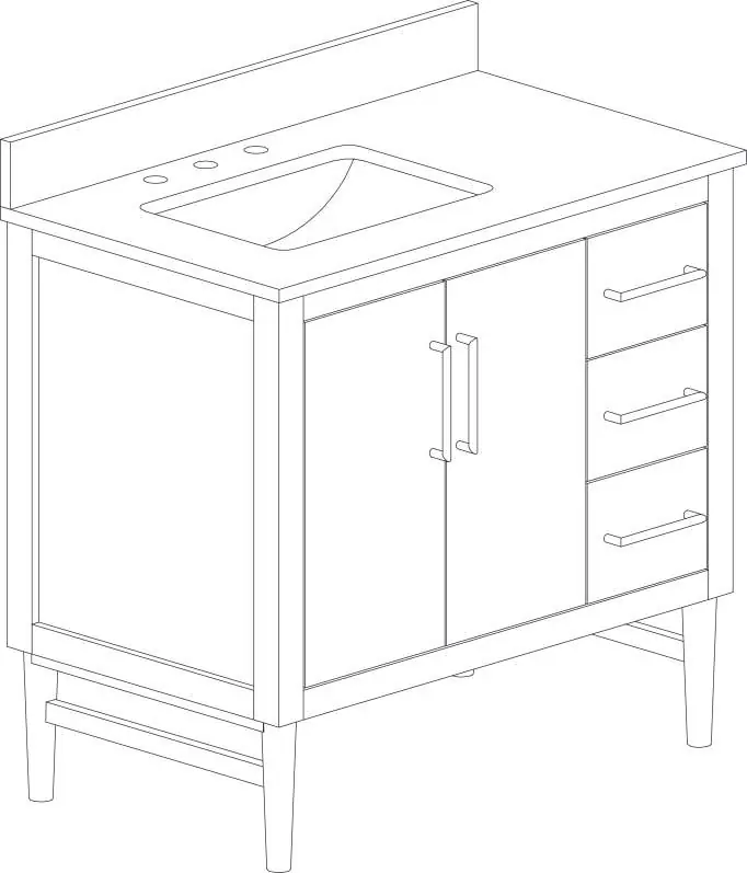 Nova 37 Inch Single Vanity overview