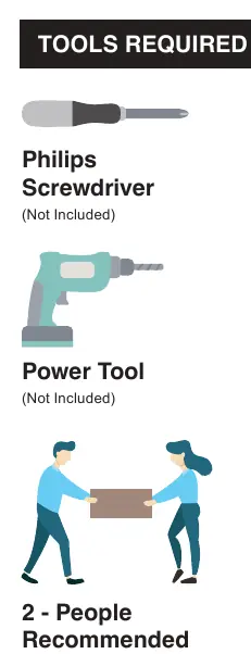 Tools required for assembly